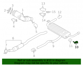 Rear left muffler bracket BMW X1 F48 16-22