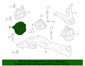 Right engine mount BMW X6 G06 20-25 4.4L twin turbo, X7, X6, M60i