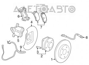 ABS sensor rear right Chevrolet Impala 14-20