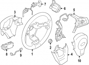 Lower steering wheel cover for Subaru Forester 2025-2026