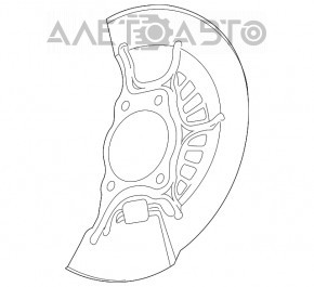 Front right brake disc cover for Toyota Highlander 20-25