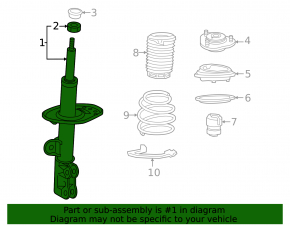 Front right shock absorber Toyota bZ4X 22-26 AWD