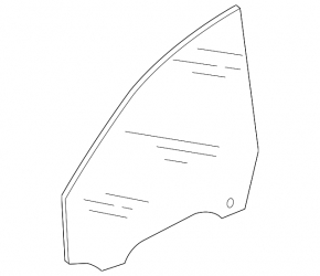 Front left door glass for Audi E-Tron 19-23 triplex