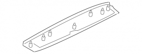 BMW X7 G07 19-26 Black Upper Rear Door Trim