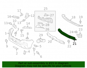 Lexus LX570 08-21 Front Bumper Reinforcement