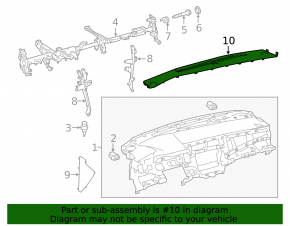 Dashboard trim for speakers Toyota Avalon 13-18 black, for JBL