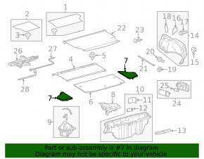 Trunk lid right Toyota Prius 30 12-15 plug-in