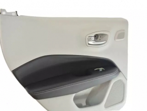 Door trim card rear left Jeep Compass 17-21 gray, black insert, red stitching