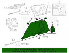 Arch trim right Toyota Rav4 13-18