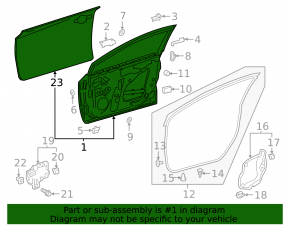 Bare front left door for Toyota Corolla 20-23 4D