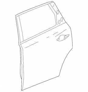 Door bare rear left Acura MDX 14-20