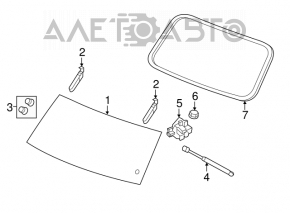Left tailgate glass hinge Jeep Grand Cherokee WK2 11-13