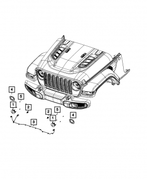 Fog light left PTF Jeep Patriot 11-17