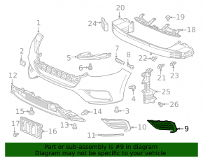 Left fog light plug Honda Insight 19-22 structure, without fog light