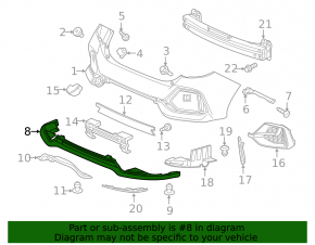 Lower rear bumper trim for Honda Civic X FK 17-21 5D