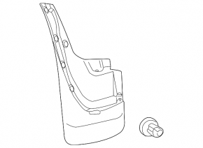 Rear right mudguard for Lexus LX570 16-21