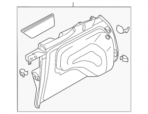 Arch trim left VW Touareg 11-17 black