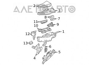 Fuse box bracket underhood left Toyota Highlander 20- small