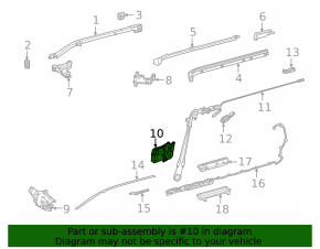 Actuator door rear right Toyota Sienna 22-24