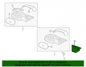 Side mirror plug front left Kia Niro 17-22 black