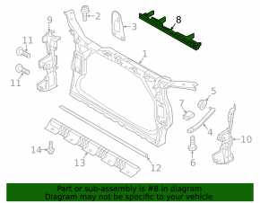 Upper radiator deflector Audi Q5 8R 09-17