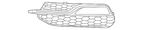 Front bumper grille left Audi A3 8V 15-16 without fog lights, S-line