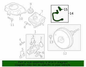 Audi A5 F5 17-25 vacuum booster sensor with tube