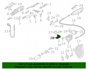 Door hinge lower front left VW Tiguan 18-