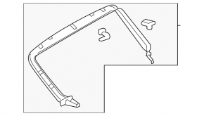Upper trunk door trim Porsche Macan 15-18
