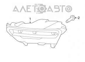 Fog light fog lamp right Porsche Macan 15-18 LED