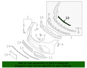 Front bumper central bracket Mercedes S-class W222 18-20