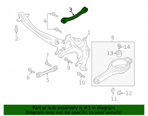 Upper rear left control arm Ford Escape MK3 13-19 AWD