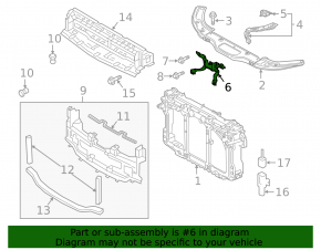 Hood lock plate Mazda 6 13-21