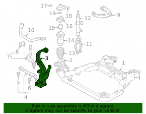 Front left axle shaft with hub, Mazda6 03-08, with cover