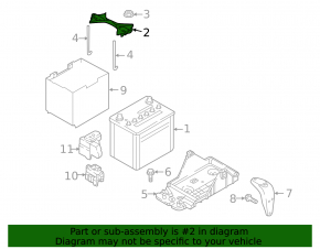 Mazda CX-9 Battery Mount 16-
