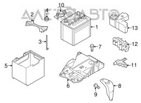 Mazda CX-9 Battery Mount 16-