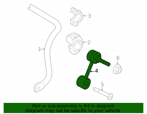 Rear stabilizer link left VW Passat b8 16-19 USA