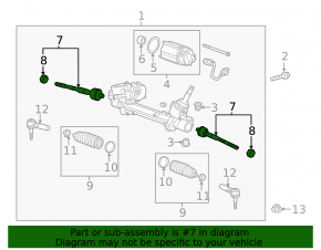 Steering rod left Chevrolet Malibu 16-