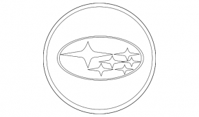 Center cap for disk R17 Subaru Impreza WRX GH 08-11 type 2, chrome