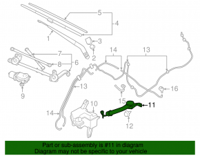 Washer reservoir neck Nissan Leaf 13-17