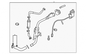Fuel filler neck Hyundai Sonata 20-23 1.6T, 2.5