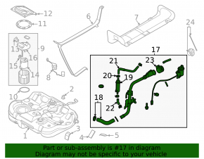 Fuel filler neck Hyundai Sonata 20-23 1.6T, 2.5