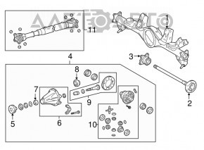Driveshaft rear propeller Lexus GX470 03-09