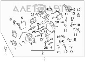 Actuator motor heater drive air conditioning Infiniti FX35 FX45 03-08