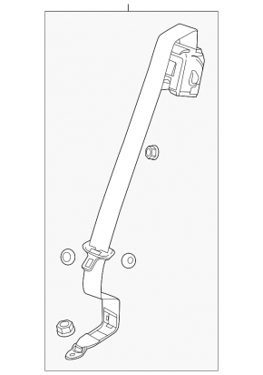 Rear center seat belt for Buick Encore 19-22 black