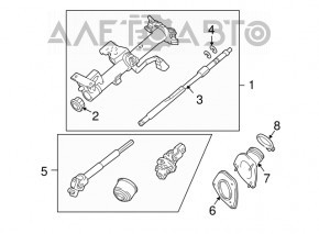 Steering cardan shaft Toyota Highlander 01-07