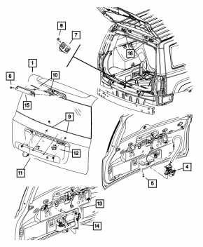 Jeep Patriot 11-17 Tailgate Lock