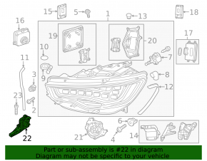 Headlight mount upper right Audi A6 C7 12-15