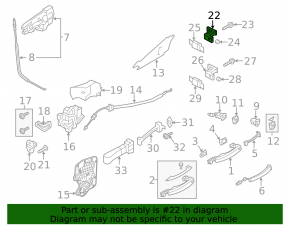 Door hinge upper front right Audi A6 C7 12-18