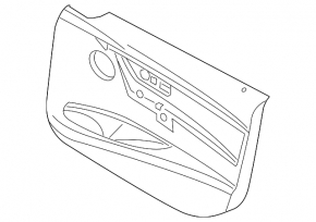 Door trim card front left BMW 4 F32/33 14-20 convertible, Coupe, brown leather